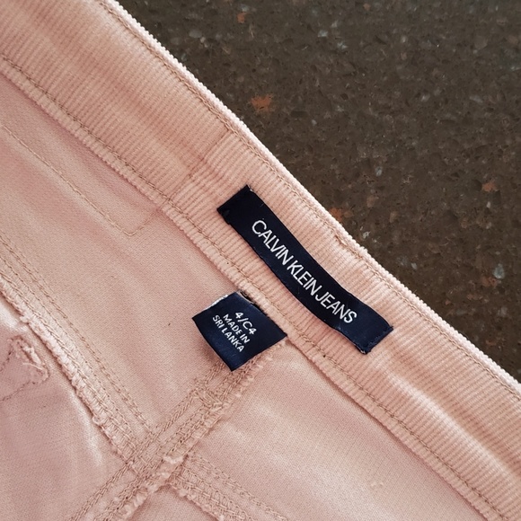 CALVIN KLEIN 2/4 Lightweight Skinny Cords Blush - Picture 2 of 8